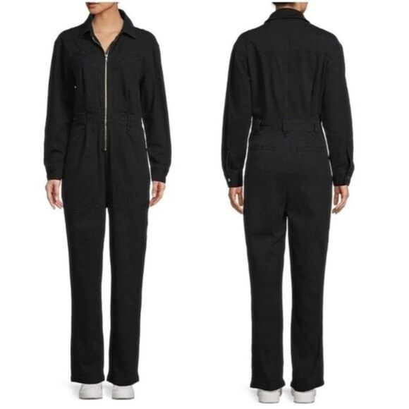 Steve Madden - Orly Boilersuit Long Sleeve Straight Leg Jumpsuit - size 2 - Picture 1 of 9